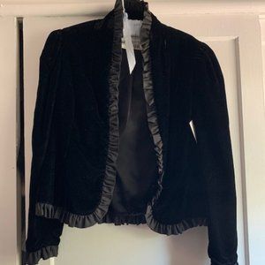 Vintage 1980's Black Blazer Velvet size 4